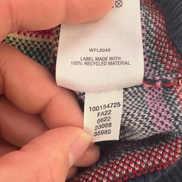 Charter Club Fair Isle Scottie Dog Crewneck Sweater Size XLP Cozy Winter Casual - Picture 6 of 8